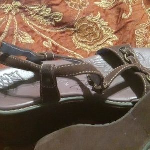 Brown Suede Platform Shoes